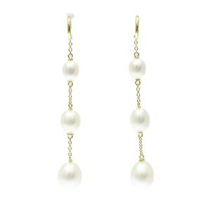 TIFFANY & CO. 18k Yellow Gold Pearl Earrings